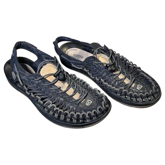 KEEN "Uneek" Cord Sandals Men's Size 11 Black - Picture 1 of 14